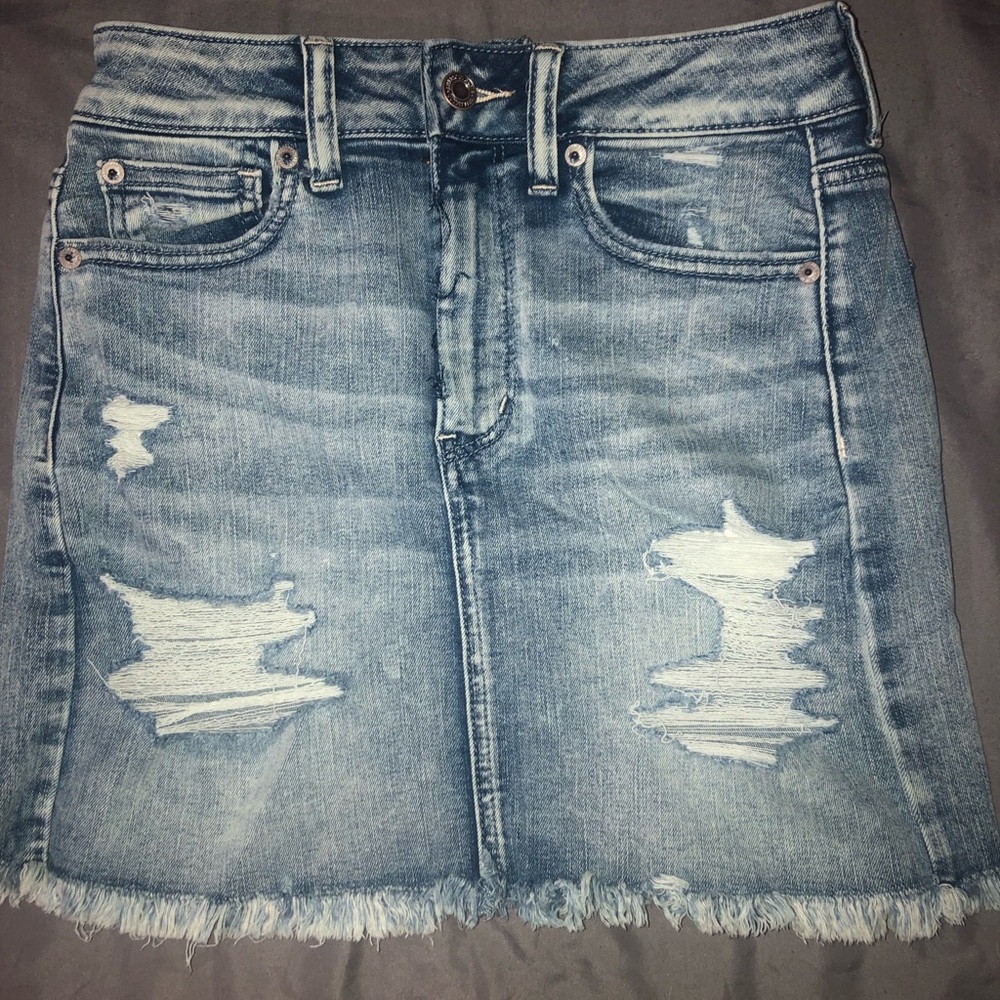 AE NE(X)T LEVEL SUPER HIGH-WAISTED DENIM SKIRT